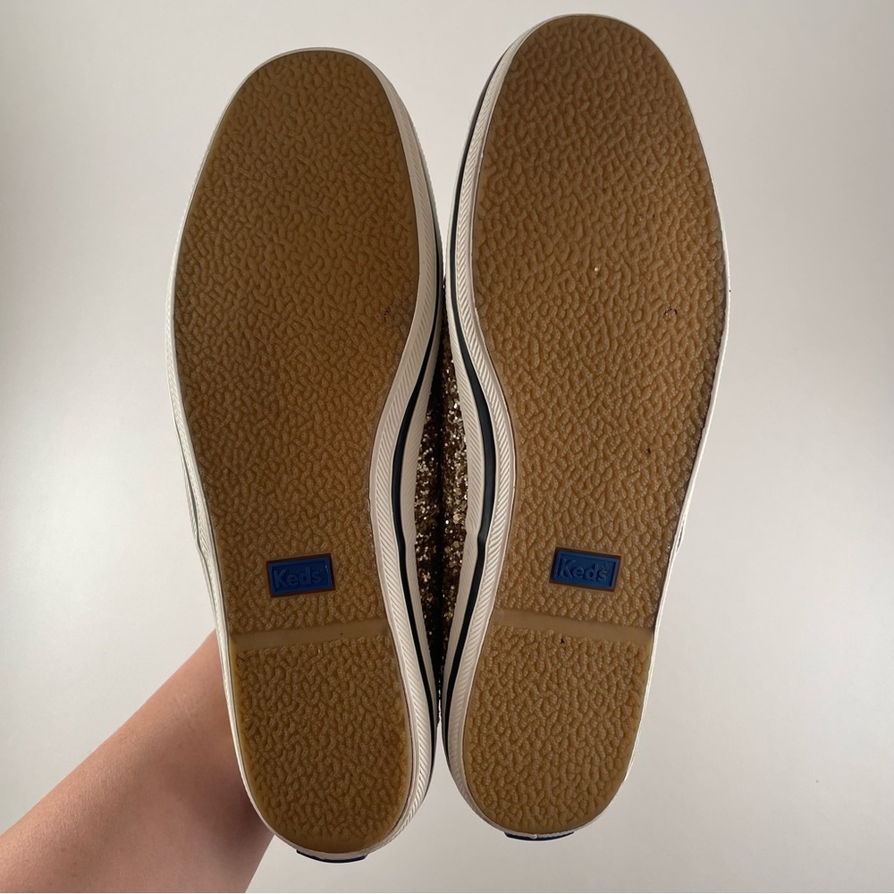 Women’s Keds x Kate Spade Champion Sneakers Gold Size 8.5 - Picture 11 of 12
